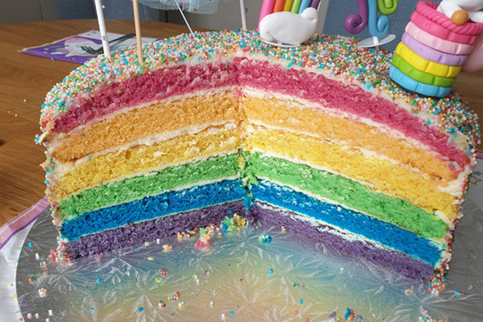 Regenbogenkuchen