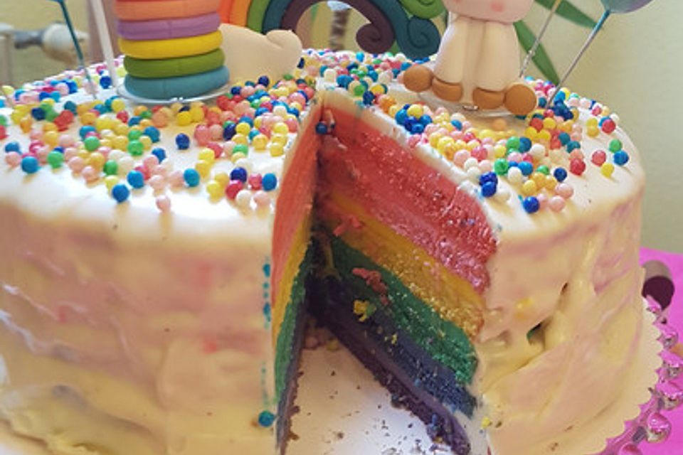 Regenbogenkuchen