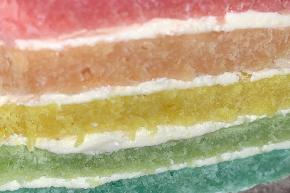 Regenbogenkuchen