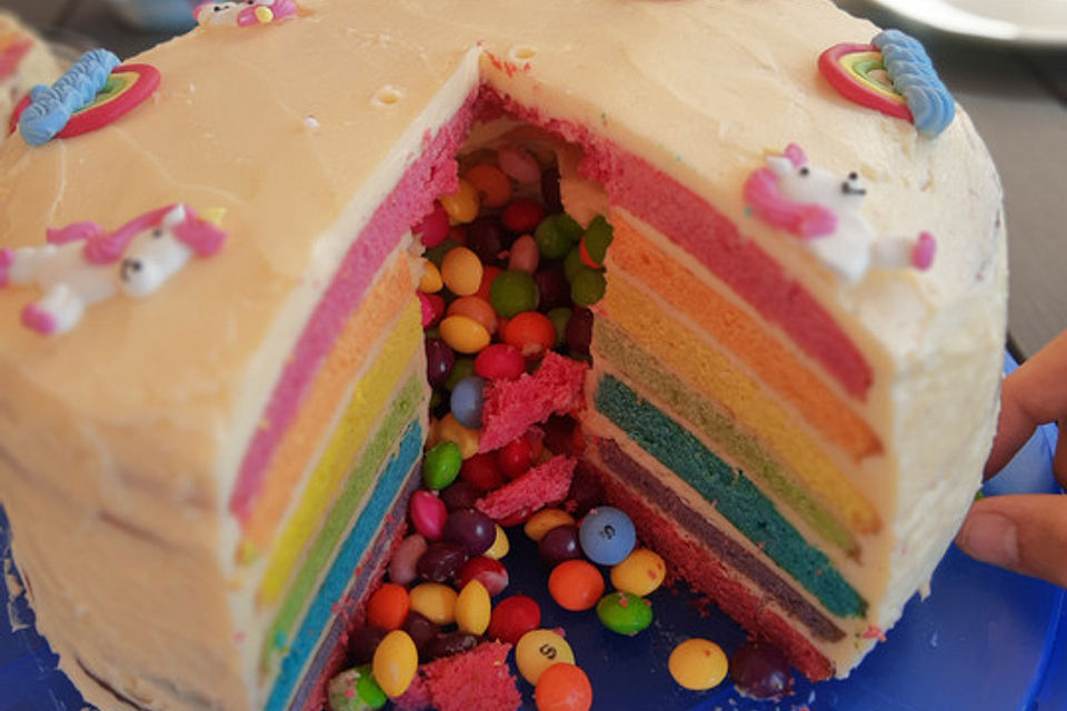 Regenbogenkuchen