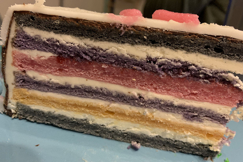 Regenbogenkuchen