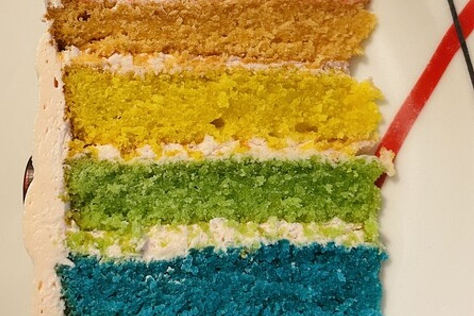 Regenbogenkuchen