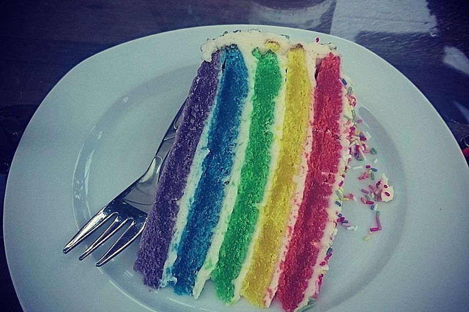 Regenbogenkuchen