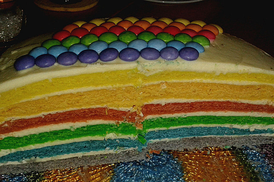 Regenbogenkuchen