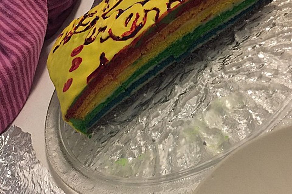 Regenbogenkuchen