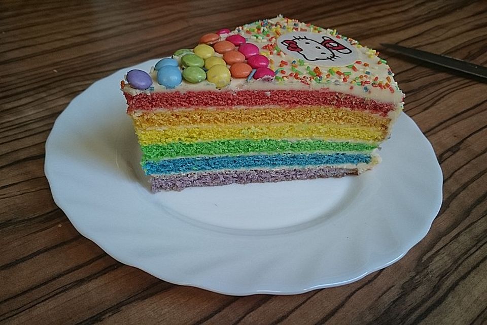 Regenbogenkuchen