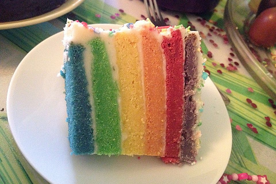 Regenbogenkuchen