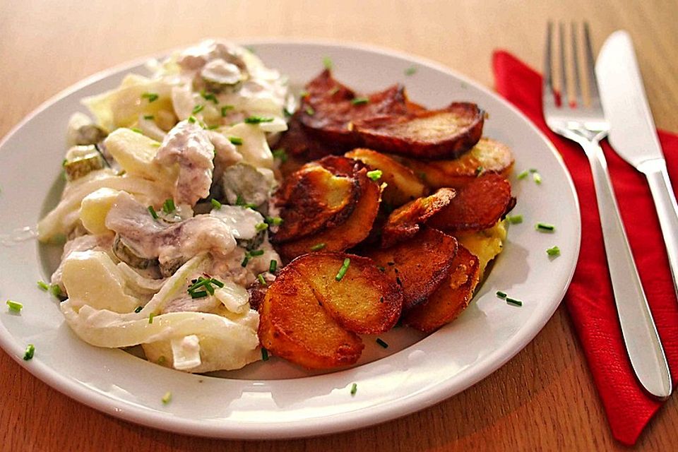 Matjesfilets mit Bratkartoffeln