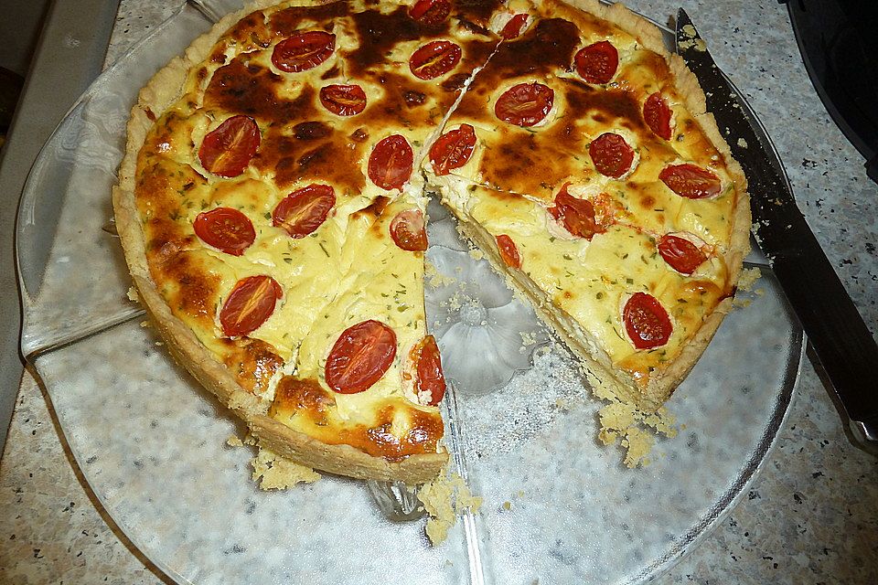 Schafskäse-Tomaten-Quiche