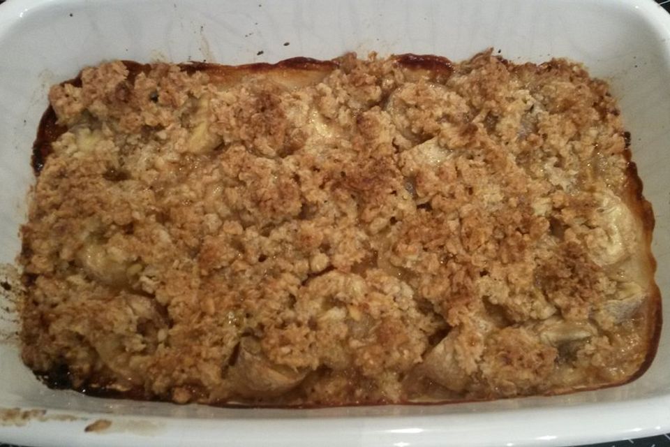 Veganer Bananen-Crumble