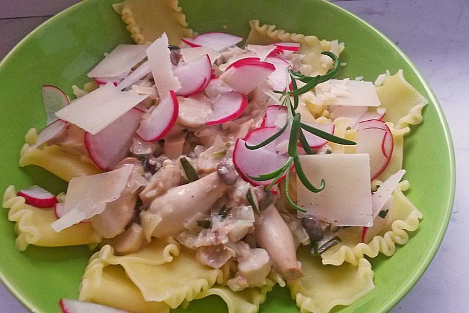 Kräuterseitling-Rosmarin-Pasta