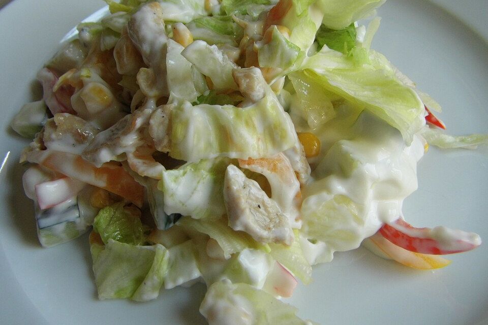 Eisberg Schichtsalat mit Putenbrust