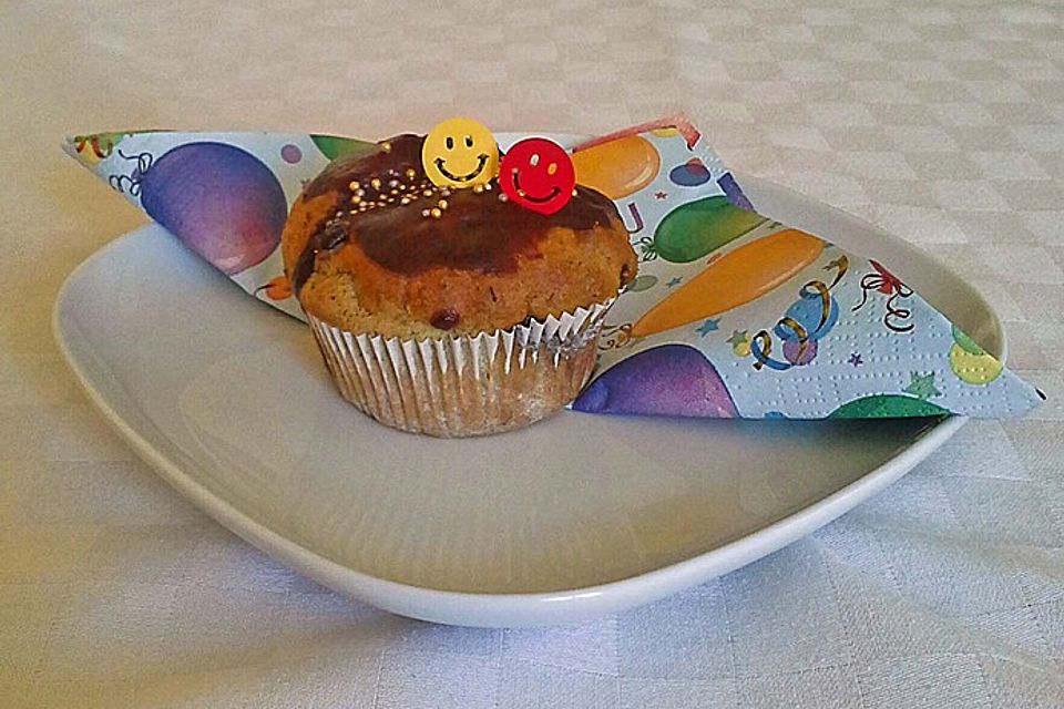 Bananenmuffins mit Nutellakern