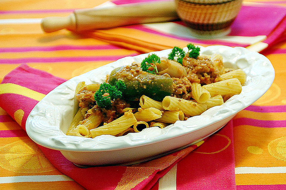 Tortiglioni mit Gemüse