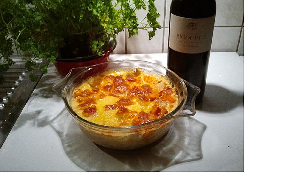 Süßkartoffel-Kohlrabi-Gratin