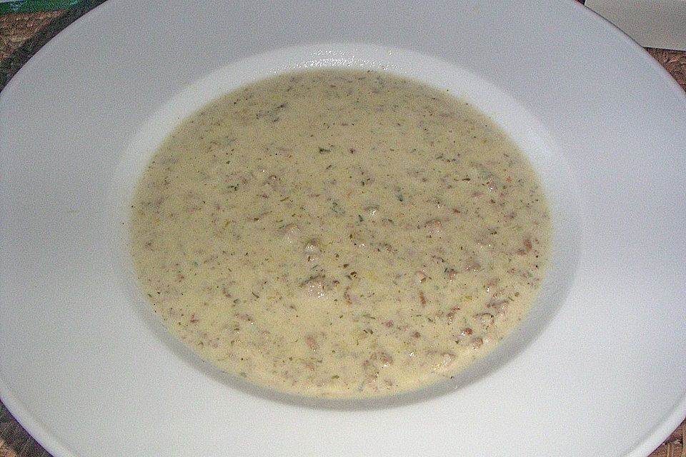 Käsesuppe mit Porree