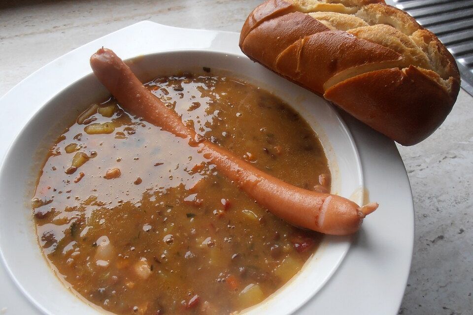 Linsensuppe, klassisch