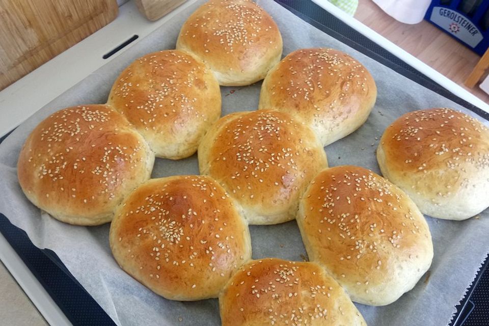 Die perfekten Hamburgerbrötchen