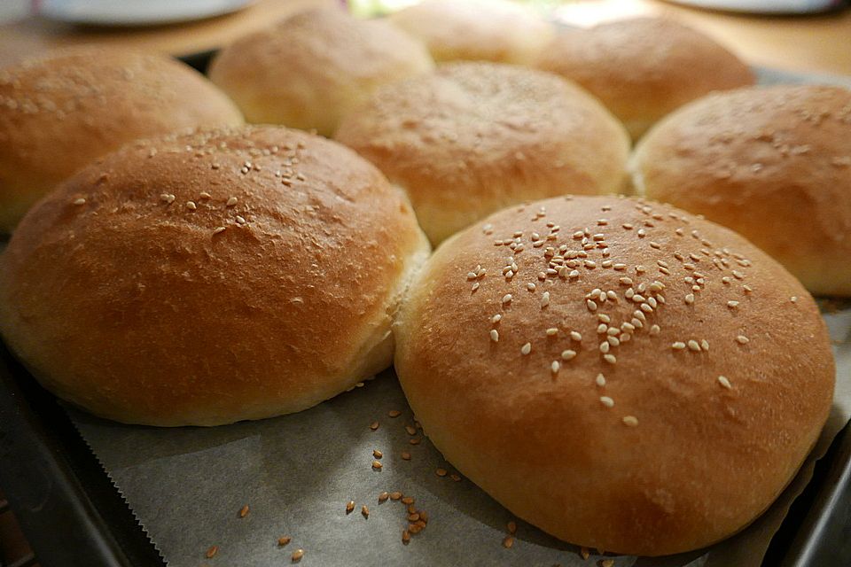 Die perfekten Hamburgerbrötchen