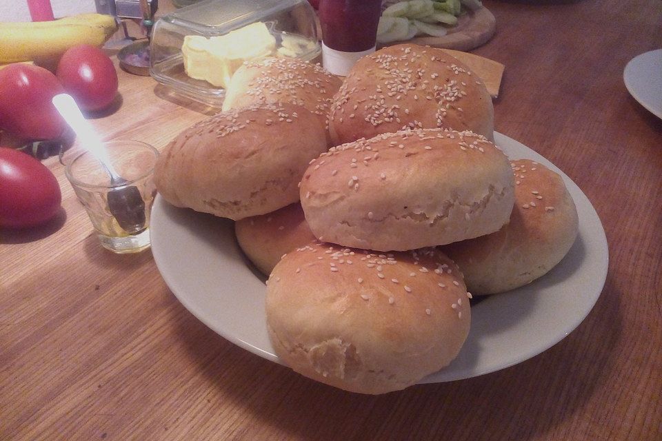 Die perfekten Hamburgerbrötchen