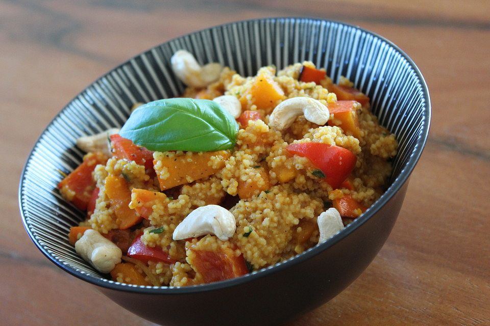 Kürbis-Paprika-Couscous