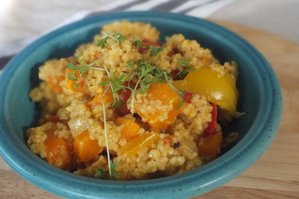 Kürbis-Paprika-Couscous