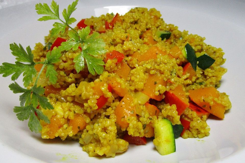 Kürbis-Paprika-Couscous