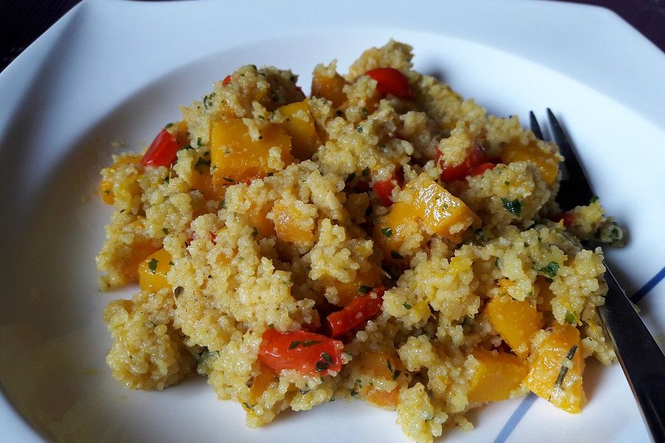 Kürbis-Paprika-Couscous