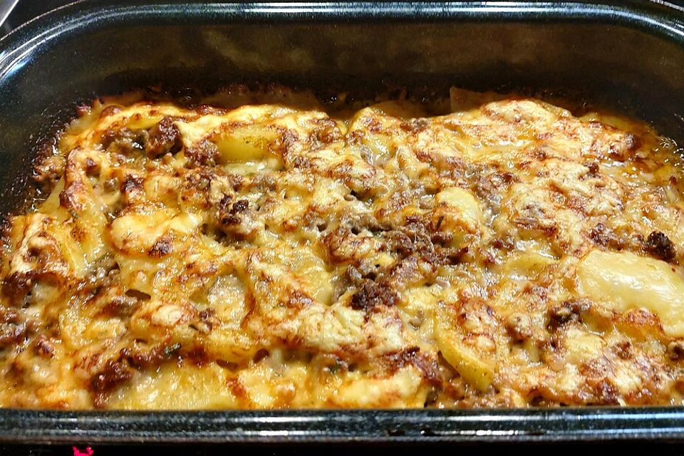 Kartoffel-Hackfleisch-Gratin