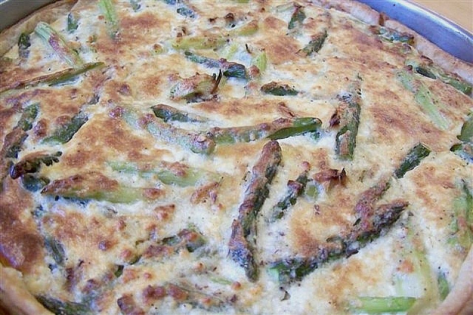 Spargeltarte mit Ziegenkäse