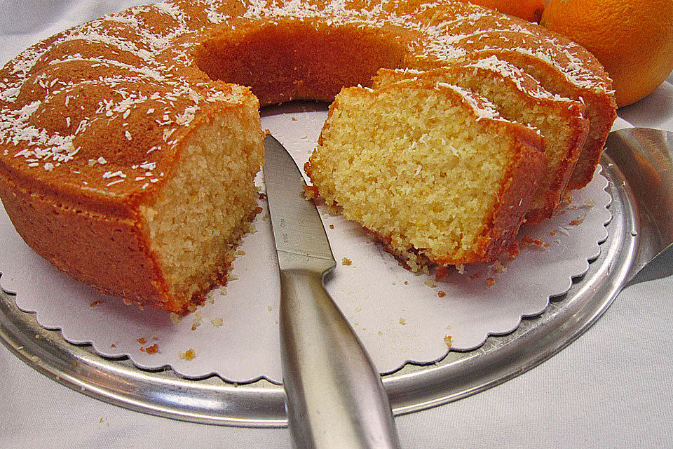 Créme fraîche-Orangen-Kuchen