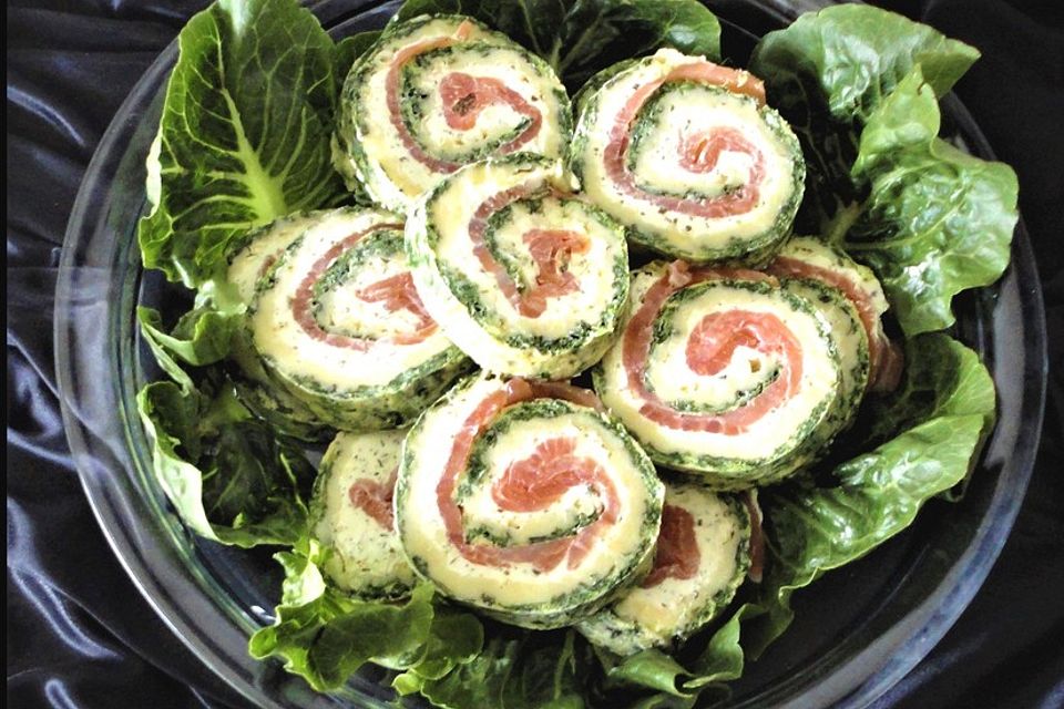 Spinat-Lachs-Rolle