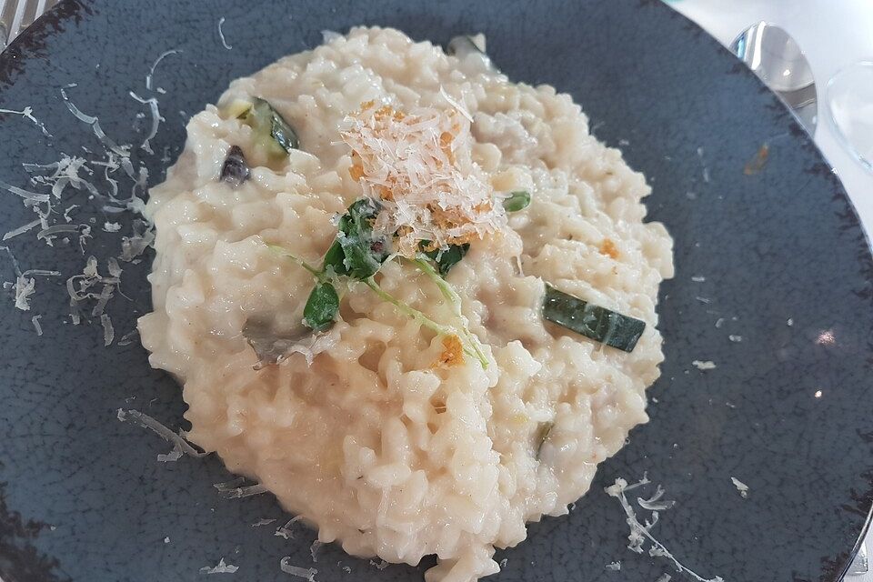 Waldpilzrisotto mit Weißwein