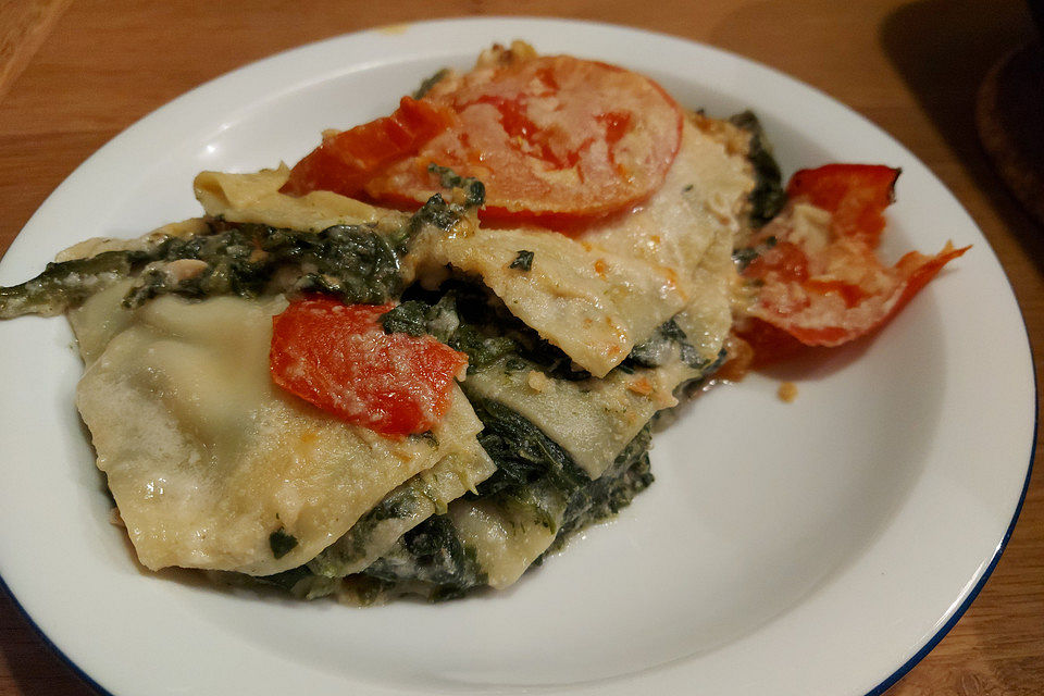 Vegane Spinat-Cashew-Lasagne