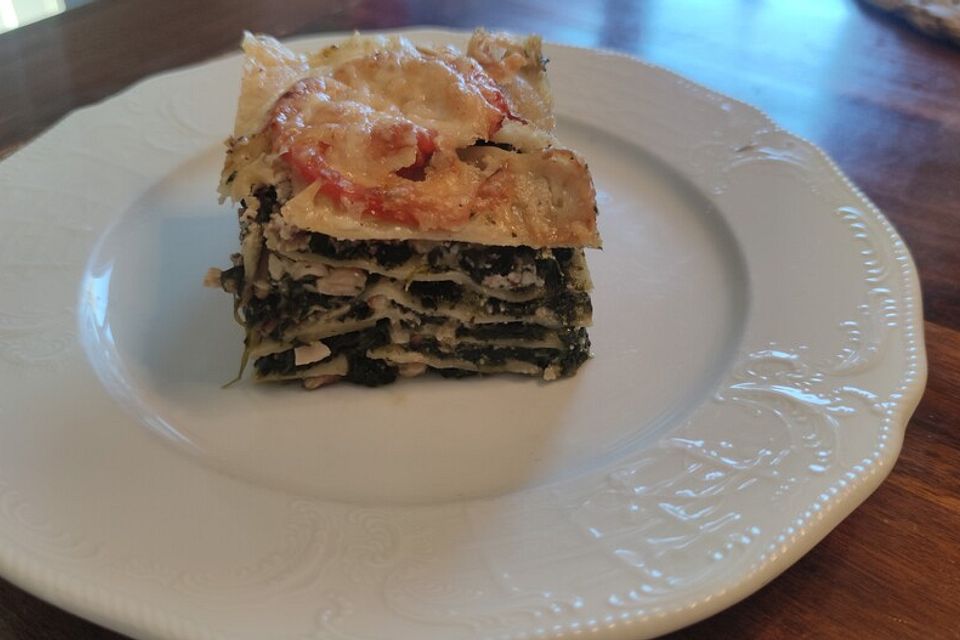 Vegane Spinat-Cashew-Lasagne