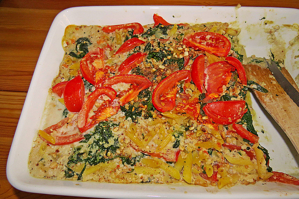 Vegane Spinat-Cashew-Lasagne