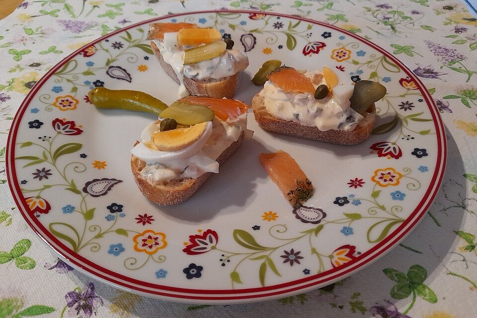 Crostini mit Lachscreme