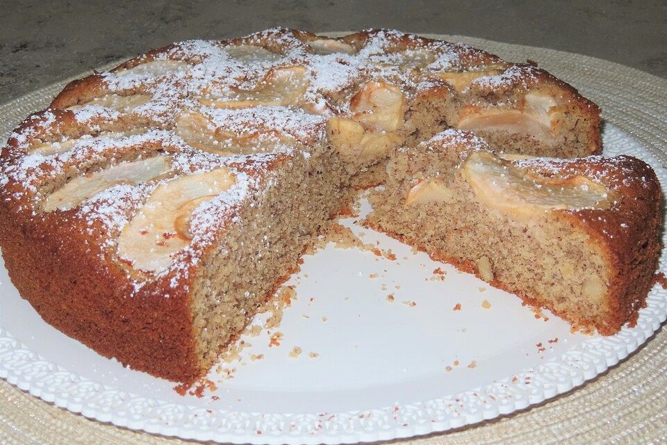 Schüttelkuchen mit Äpfeln