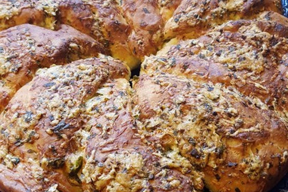 Selbstgebackenes Knoblauchbrot