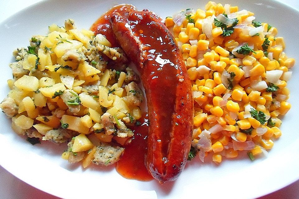 Bratkartoffel-Bratwurst-Pfanne