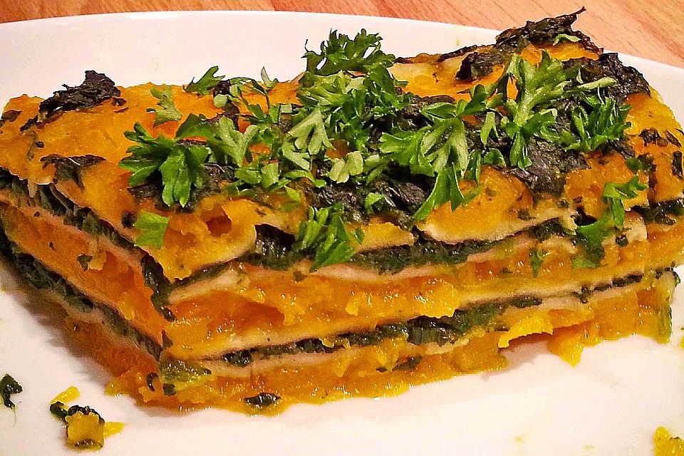 Vegane Kürbislasagne