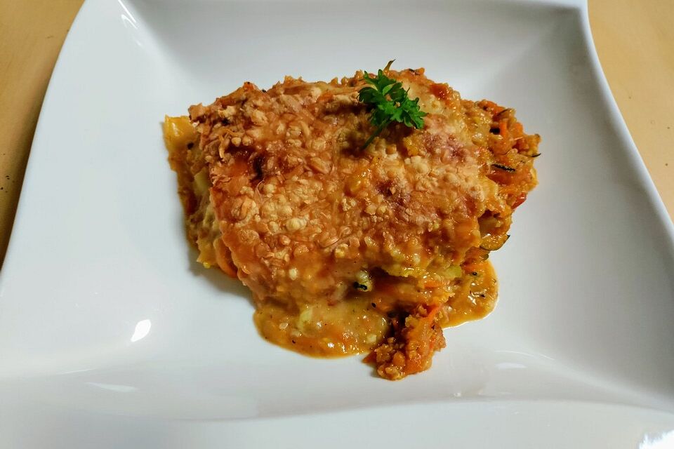 Grünkern-Gemüse-Lasagne