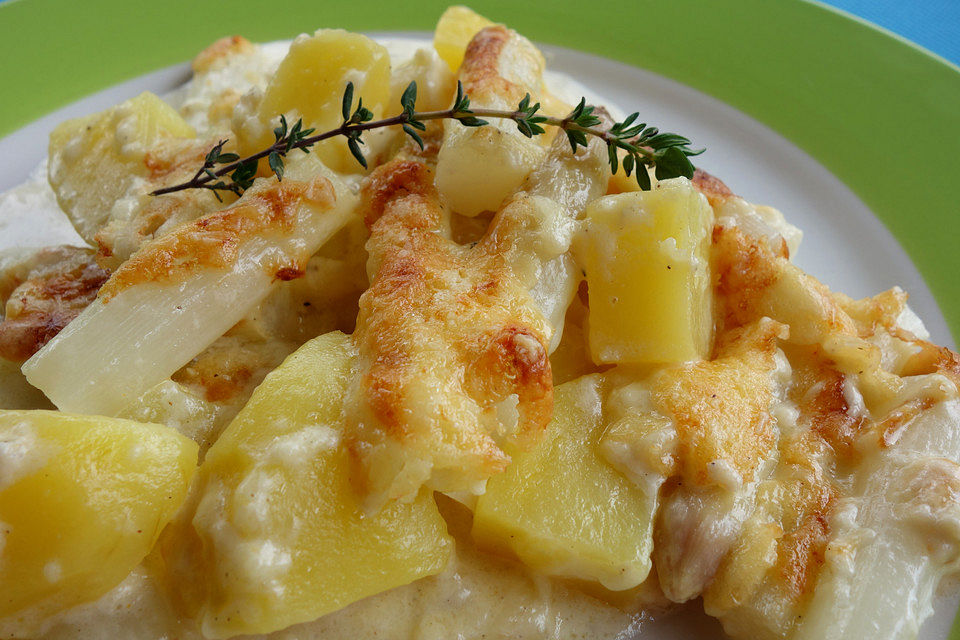 Spargel-Kartoffelauflauf