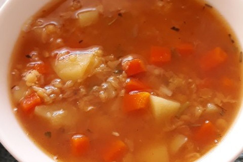 Schnelle Linsensuppe