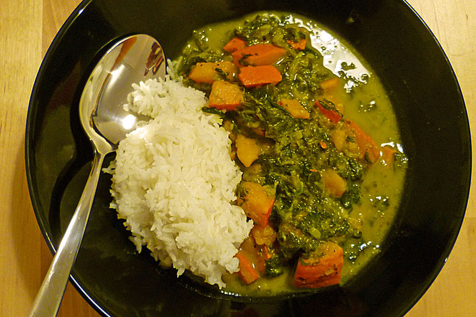 Kürbis-Spinat-Curry