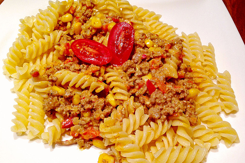 Taco-Hackfleisch-Fusilli