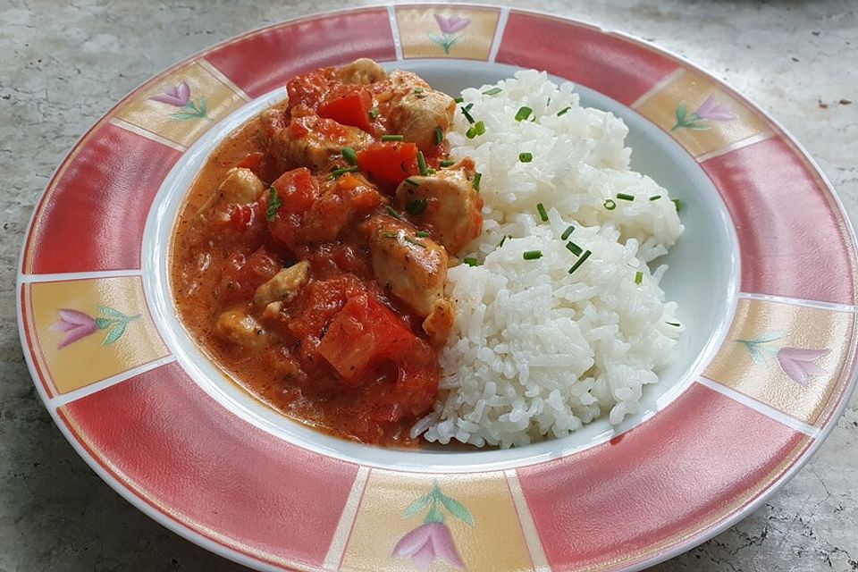 Hähnchen-Paprika-Pfanne