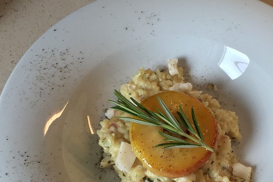 Ziegenkäserisotto mit karamellisiertem Apfel