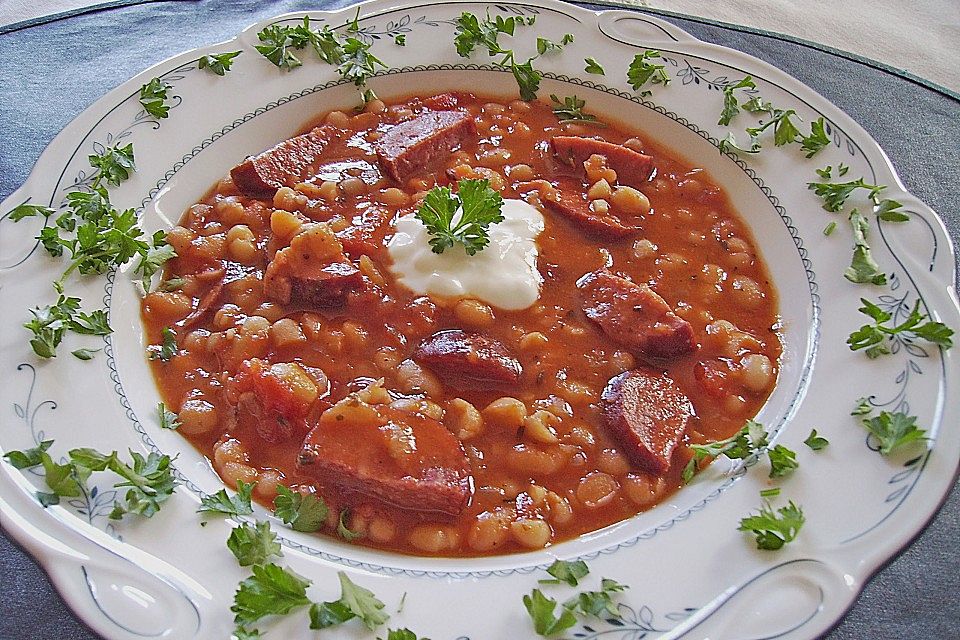 Serbische Bohnensuppe