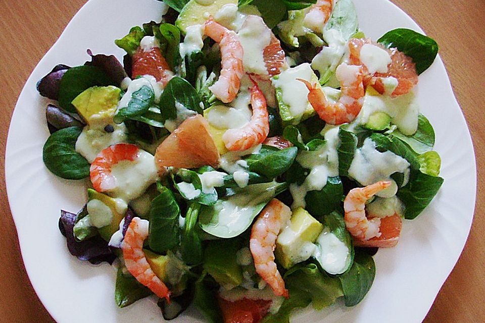 Avocado - Shrimps Salat